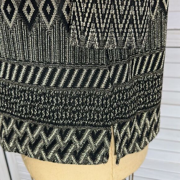 Chico’s Tunic Top Size 2  (12) Large Knit Gold Metallic - Picture 9 of 16